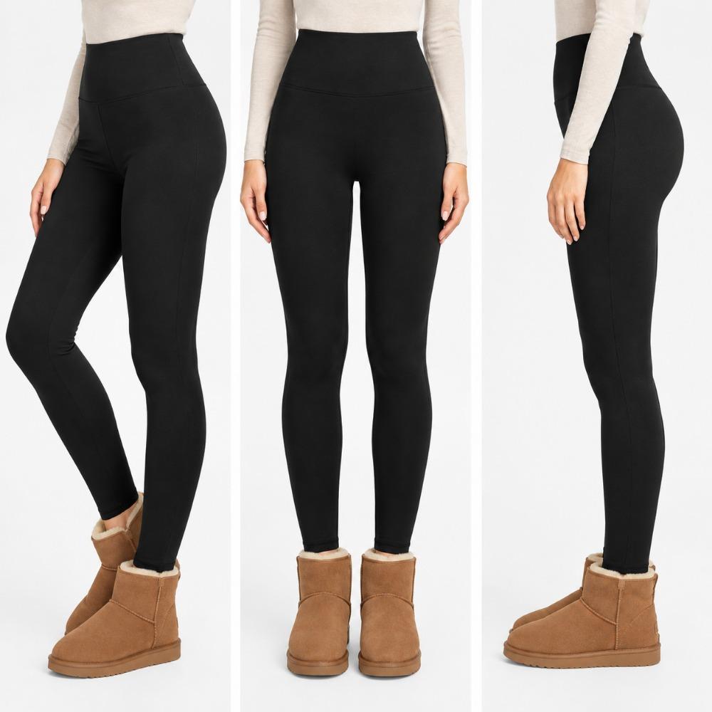Women High Waist Fleece Lined Yoga Pants Tummy Control Soft Warm Hiking Winter