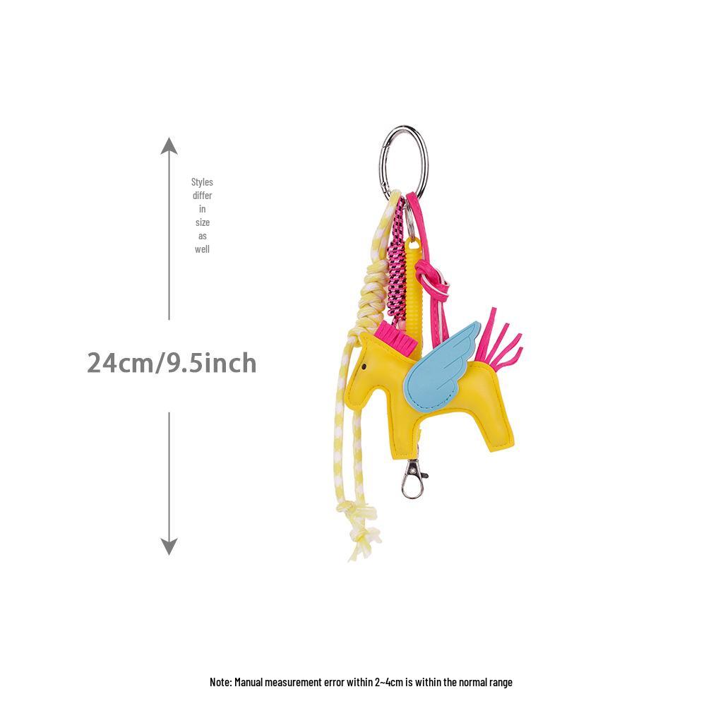 Exquisite Pegasus Handmade Keychain: Angel Pony Pendant & Car Accessory, Cute Bag Charm