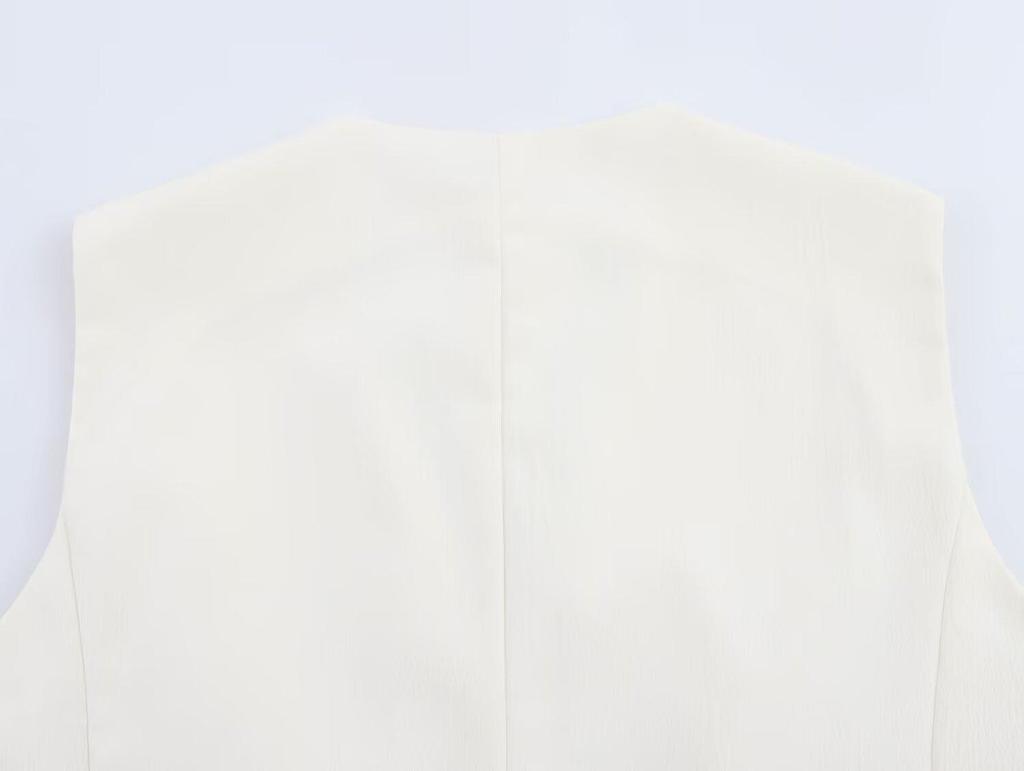 2025 Spring Women's European & American Slimming Single-Breasted Vest Top