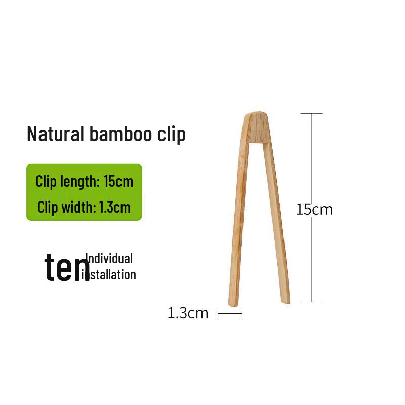 Carbonized Bamboo Food Tongs 15cm