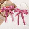 RAINBOW BOWS 1/2Pcs 4.3inch Double Layer Ribbon Bowknot Hair Clip Boutique Headwear Hairgripes Elegant Tassel Ponytail Hairclip