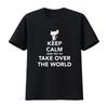 Keep Calm And Try To Take Over The World Cartoon Mouse Funny T Shirt For New Vintage Washed Graphic Top For Everyday Wear