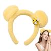1 Uds. Adorable Oso Abeja Orejas de Peluche Diadema para el Cabello Mujeres Niñas Lavarse la Cara Adorables Diademas de Animales Cosplay Moda Accesorios para el Cabello