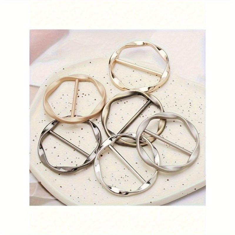 5pcs Versatile Alloy Buckle Set - Multi-Purpose, All-Match, Shortening Artifact, Corner Knotted, Waist, Belt, And T-Shirt Buckle