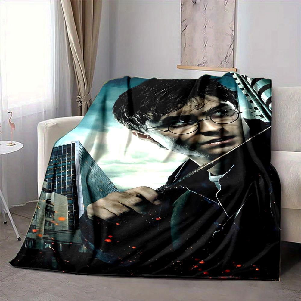 1pc Harry Potter Blanket Lightweight Flannel Throw For Sofa, Bed, Travel, Livingroom, Office, Couch, Chair, And Bed