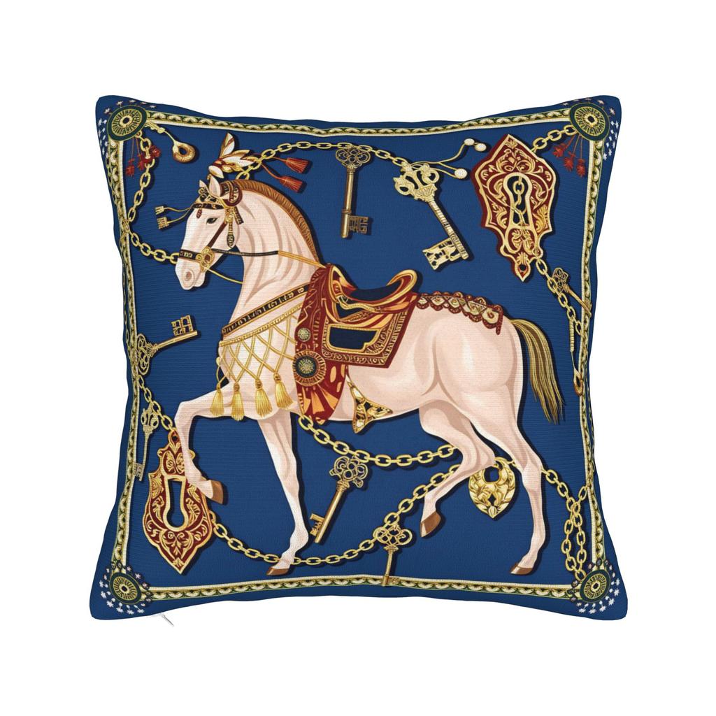 Classical  Luxury Horse Pattern Pillow Case  Graphic Pillow Cover Vintage Pillowcases For Living Room Sofa