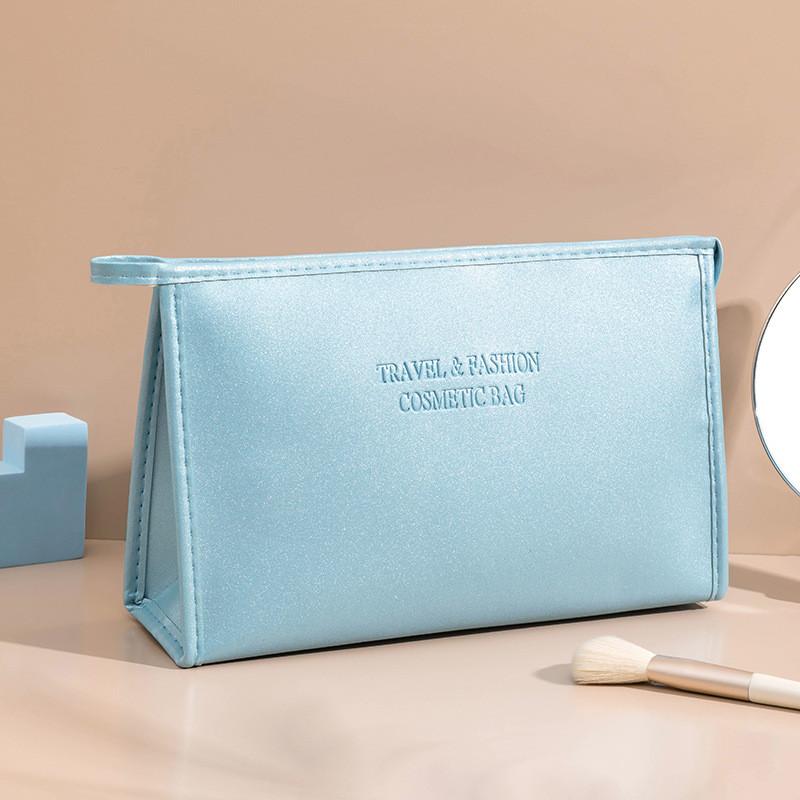 Modern Minimalist Pu Makeup Bag With Waterproof Design For Travel And Storage