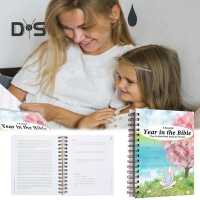 תנ"ך לנשים מעודד מסע רוחני לימוד 52 שבועות בכריכה ספירלית תנ"ך למידה מובנית קבוצות תמיכה לצמיחה יישום