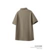 Men Turn Down Collar Short Sleeve Polo Shirt Splice Detail Loose Casual Business Daily Tops