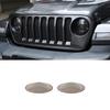 Smoked Front Headlight Lamp Frame Cover Trim Bezels For Jeep Wrangler JL JT 18+