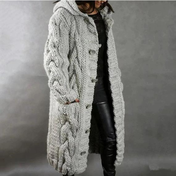 Europäischer & Amerikanischer Damen Plus Size Strickjacke Pullover Mantel - Neue Mode Strickwaren 2026