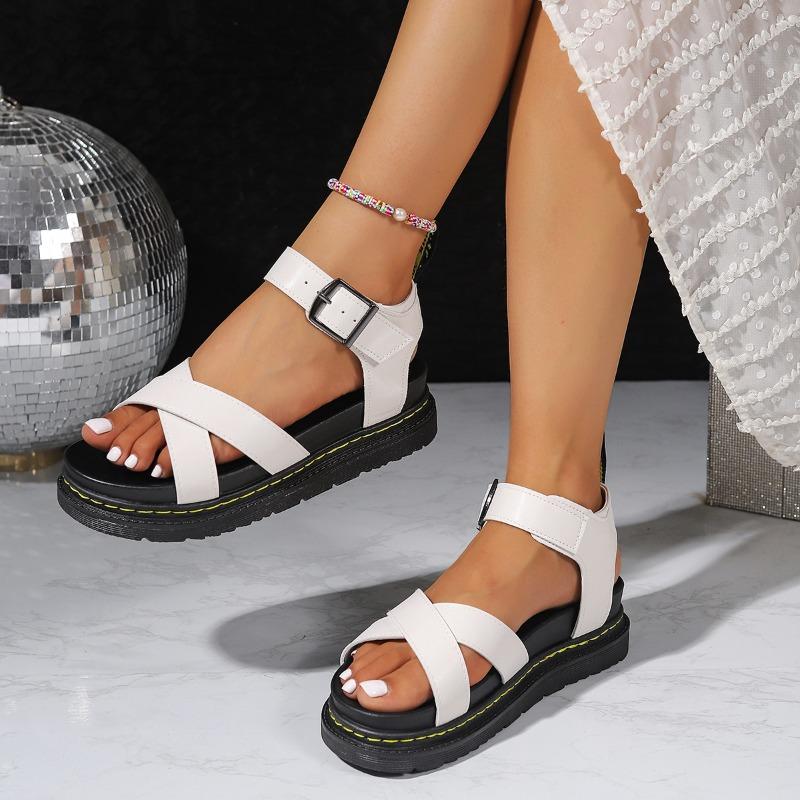 Women's Sandals 2025 Summer Casual Flat Sandals Women Outdoor Non-slip Beach Shoes Fashion Woman Shoes Roman Sandalias De Mujer