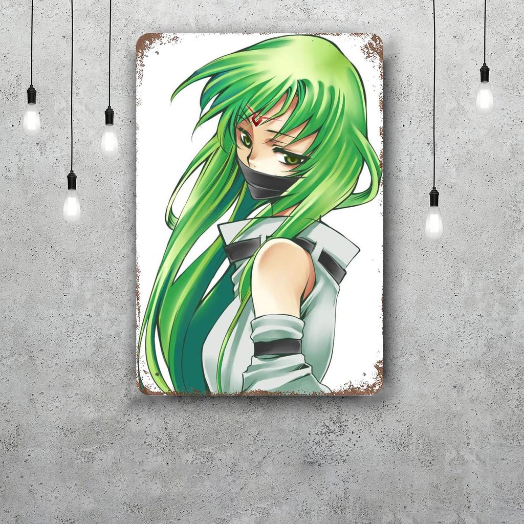 Code Geass Anime Vintage Metal Tin Signs Posters Decor Retro Metal Plaque Wall Art Decor for Garage Bar