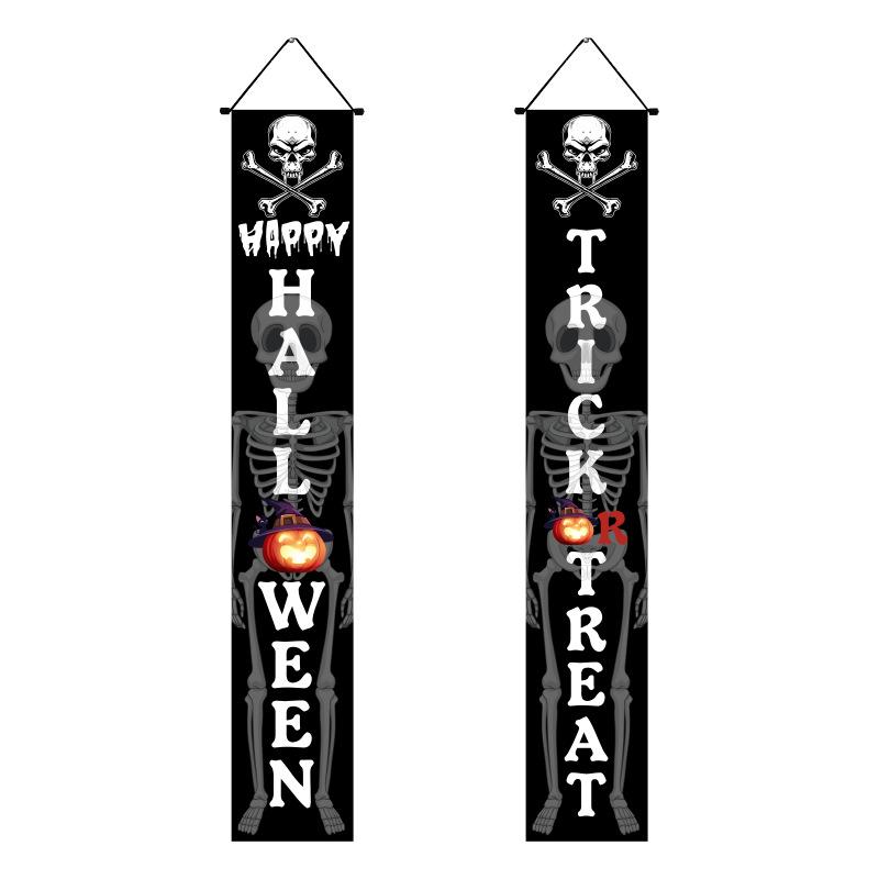 Mexický Den mrtvých Párty Dekorace Kupé Strašidelná Lebka Den Závěsná Vlajka Kupé Halloweenské Kupé Halloweenská Dekorace