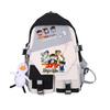 3 Piece School Backpack Set for Students Large Capacity Oxford Cloth Schoolbag with Shoulder Strap and Pencil Case