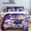 Anime Magic Girls Group Characters 3Pcs Bedding Set, Duvet Cover with 2 Pillowcases, No Comforter No Pillow Core
