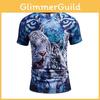 Premium Quality 3d Printed White Cotton Tiger T-shirt For Men And Women With Timeless Style