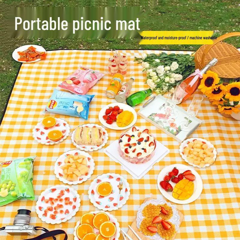 Waterproof Portable Foldable Picnic Blanket for Outdoor Camping and Spring Outings