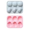 6-fach Gehirnform Silikonform Fondant Schokoladenform Mousse Fondant Eiswürfelform für Kuchen Dekoration Antihaft