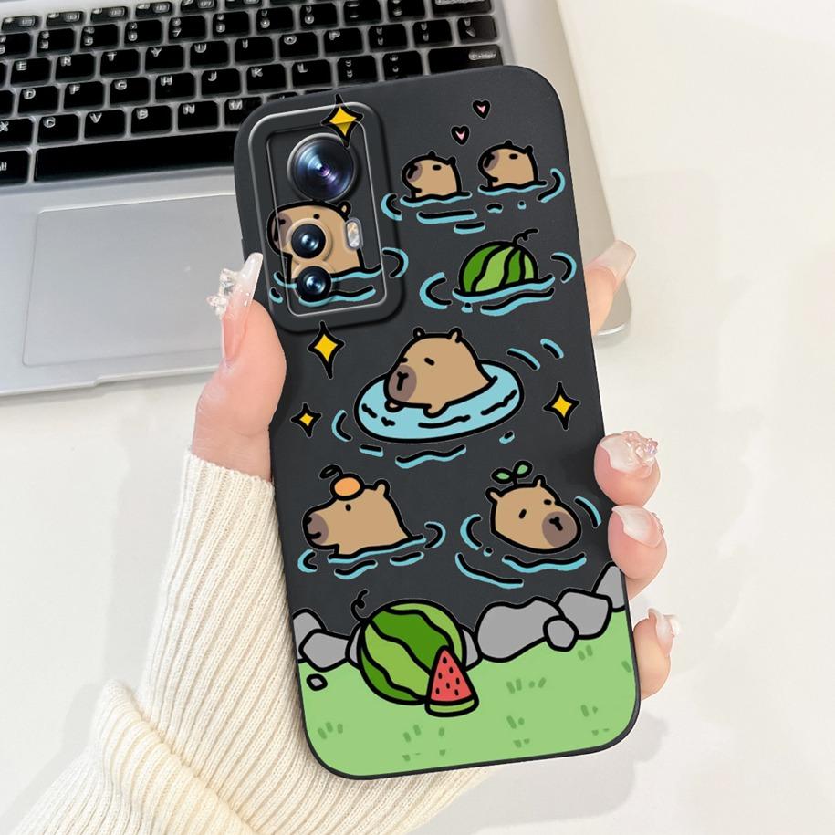 For Xiaomi 12 Pro Case Mi 12 12X 12S Cover Cute Cartoon Rabbit Panda Soft Silicone Lens Protective Cases For Xiaomi 12S Pro Capa