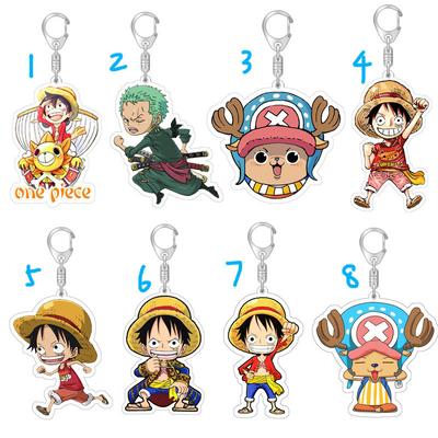 Keychain Anime One Piece Keychain, Anime Peripheral Acrylic Keychain, Luffy, Zoro Cartoon One Piece Bag Keychain
