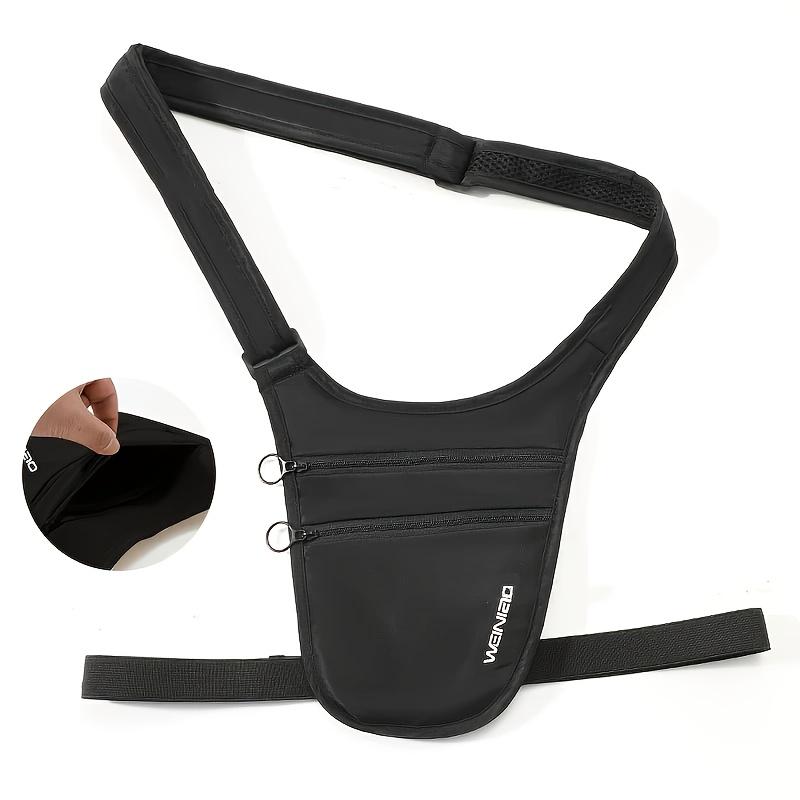 XYKK01 Anti-diefstal Crossbody Tas van Nylon voor Mannen en Vrouwen, Voorzien van een Verborgen Vak voor Paspoorten, Contant Geld en Telefoons zwart