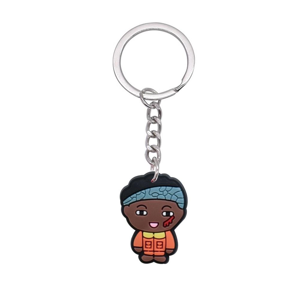 Q Version of Creative Modeling Silver Cartoon Keychain Cute Cartoon Removable Decoration