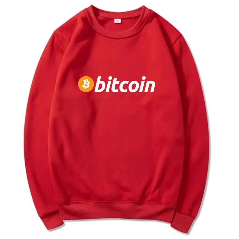 New Unisex ONeck Sweatshirt Comfortable Unisex Bitcoin Printed Printed Hoodie Fashion Unisexs Pullover Street Trendy Unisexs Clothing