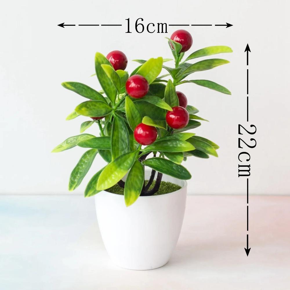 Artificial Plants Bonsai Small Fruit Tree Potted Bonsai Simulation Decor Artificial Ornaments Artificial Plant Bonsai Home Decor