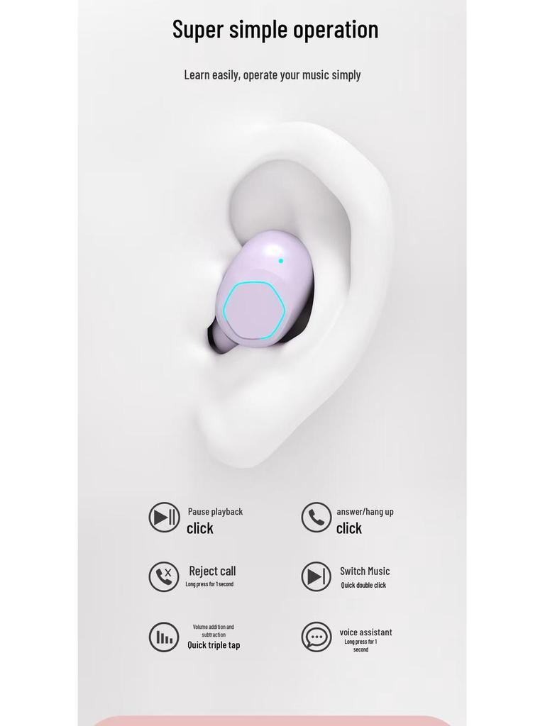 M13 Wireless Bluetooth Earphones: Mini TWS In-Ear, Smart Display, Long Battery Life (Bluetooth 5.2)