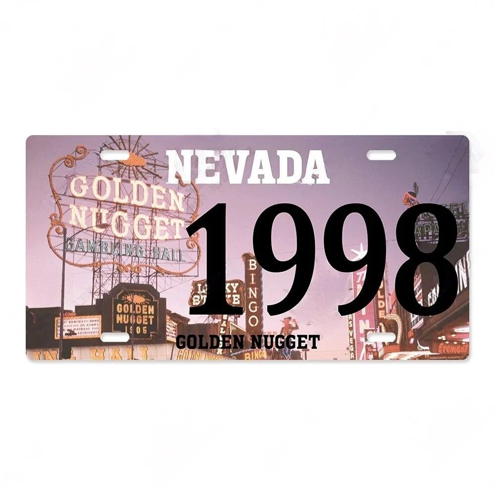 Vintage Las Vegas Metal Tiin Signs Decor Licenses Metal Plate Plaque Wall Decor for Living Room Club