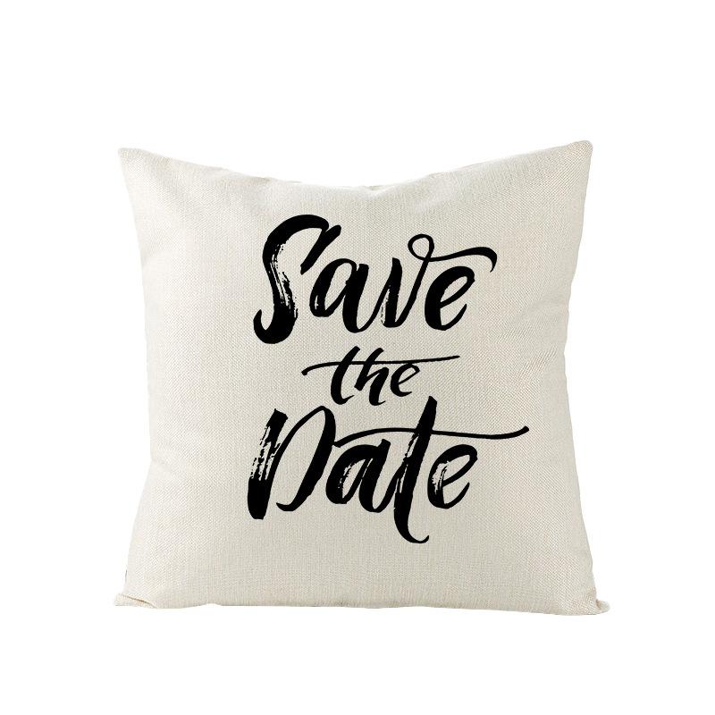 Polyester Pillowcase Valentine's Day Letter Print Sofa Pillowcase Home Ins Nordic Style