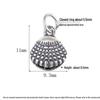 S925 Sterling Silver 3D Conch Shell Pendant for Cute Marine Life DIY Bracelets with Crystal Beads