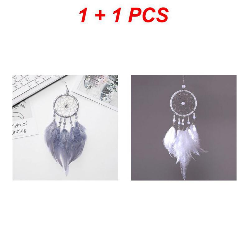 2PCS Car Pendant Durable Ethnic Dream Catcher Net Styling Car Supplies Car Interior  Pendant Retro Feather Pendant