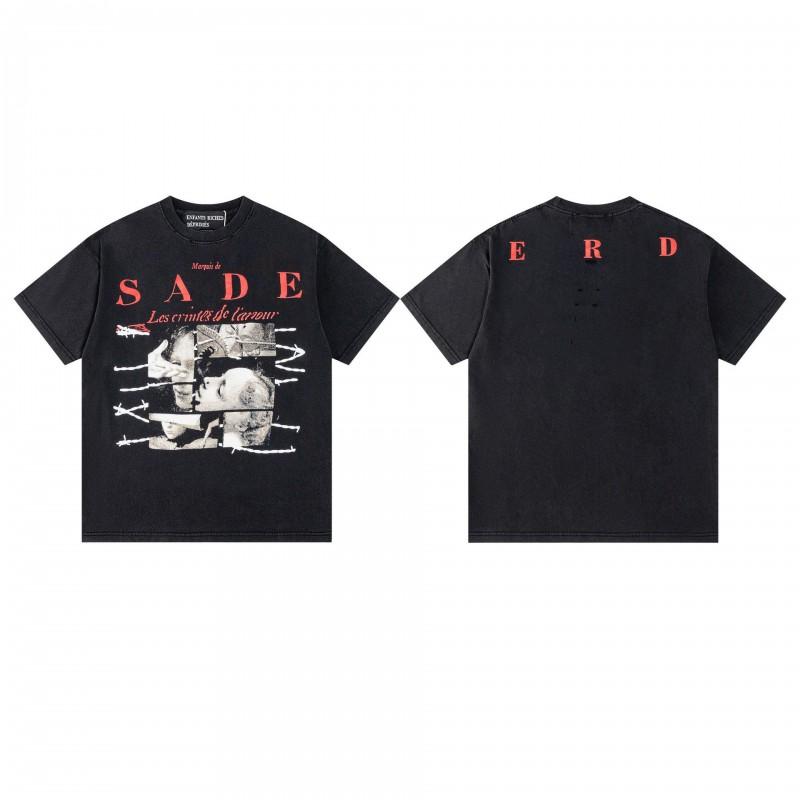 Unisex Oversized Cotton T-Shirt With Vintage Letter Print Art Portrait Design Loose Fit Casual Wear