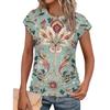 Women Summer Tops Trendy Crew Neck Short Sleeve T-shirts Shirts Fashion Women's Vintage Printed T-Shirt Outdoor Clothes Pullover
