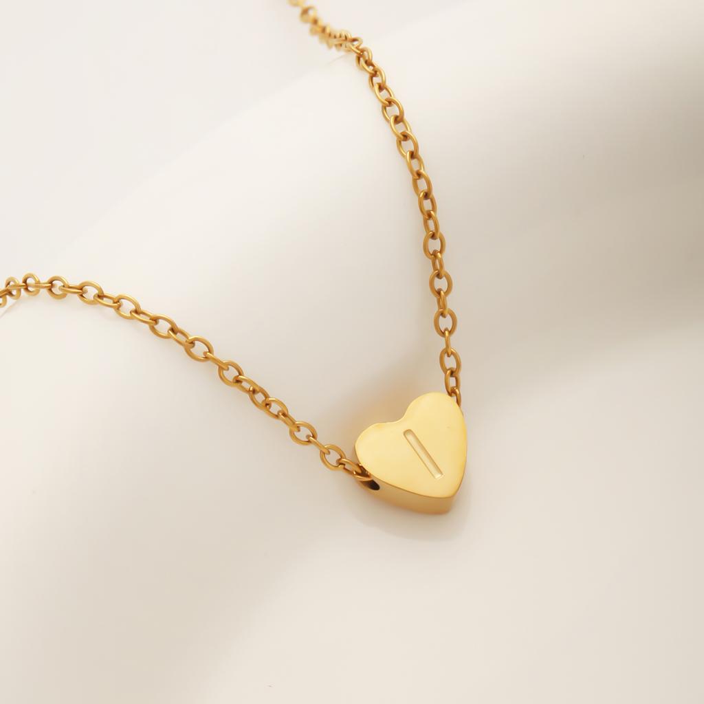 1 PZ Cavigliera a Catena Link in Acciaio Inossidabile Colore Oro Gioielli da Donna Cavigliera con Lettera Iniziale A-Z Cuore per Accessori da Donna