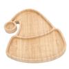 Santa Hat Serving Tray Wooden Dish Platter for Dessert   Nuts   Storage Holiday Decoration