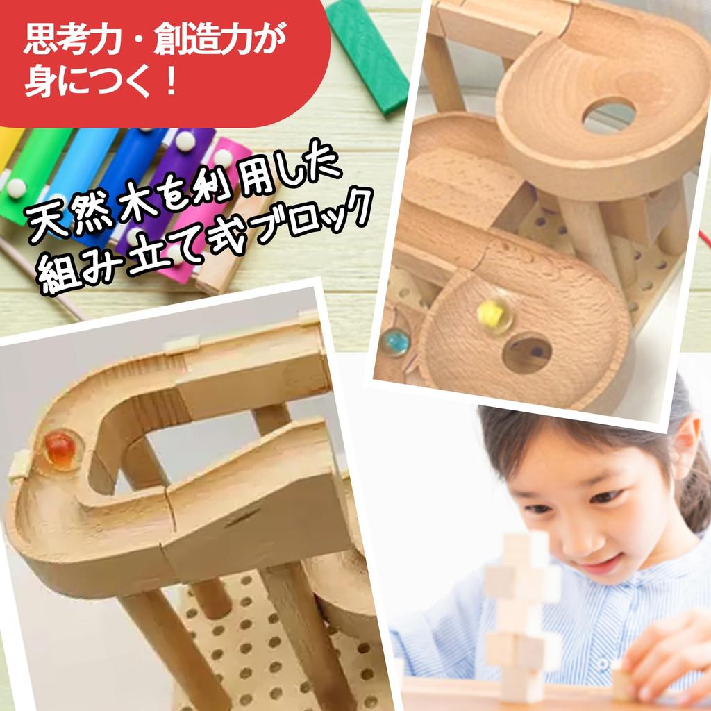 Shandini Marble Run Wooden Blocks Building Toy (Ages 6+)