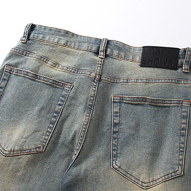 LOSTSHDWS Men's and Women's Spring and Autumn Flared Elastic Jeans Couple Jeans