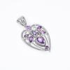 925 silver amethyst pendant for her