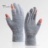 Winter Gloves Thermal Cold Resistance Plush Gloves Knitted Imitation Mink Fur Gloves with Half Finger Design for Autumn Winter Home Outdoor