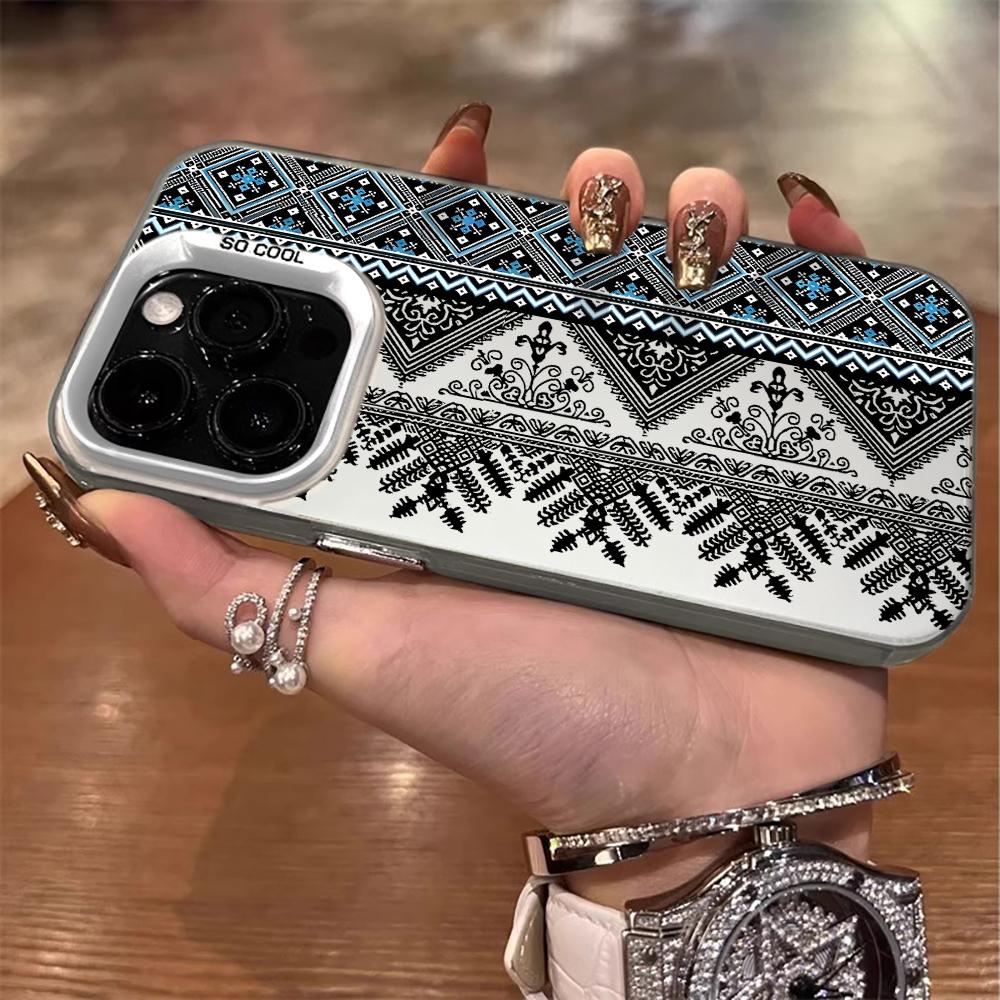 Retro Ethnic European Phone Case For IPhone 16 11 12 13 17 Pro Max Case 14 15 Plus 16E 17Air Shockproof Hard IMD INS Cover