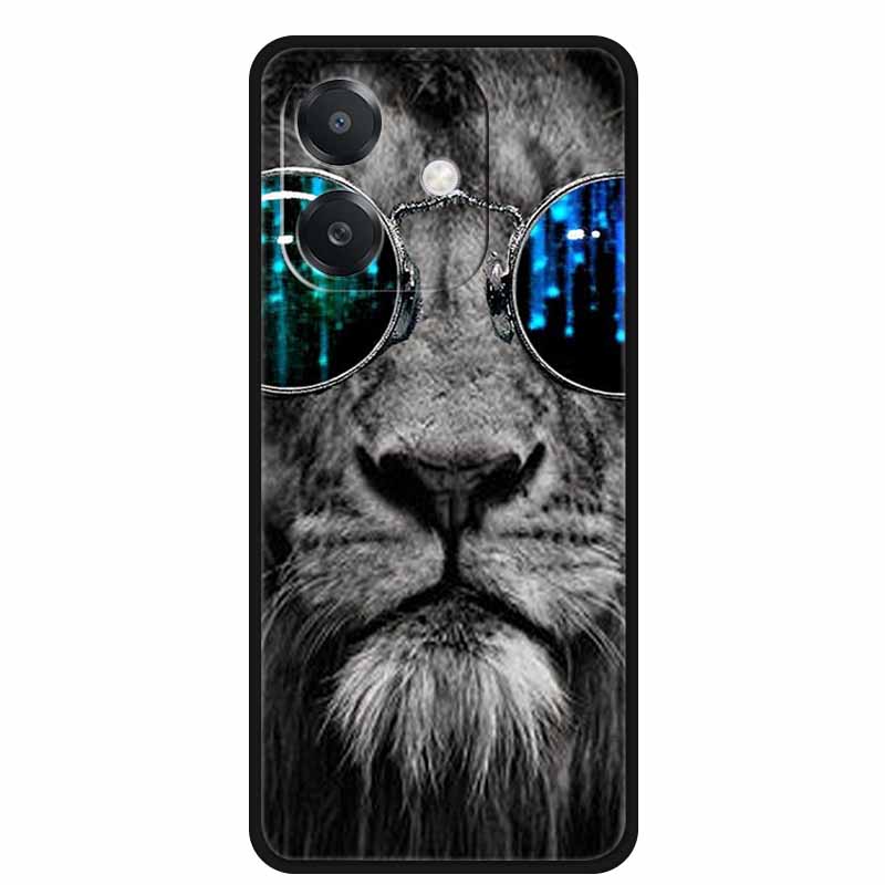 For OPPO A20 Case A 20 Phone Cover Lion Wolf Black Silicone Soft Back Cover Case For OPPO A40 A40m A60 5G Case A 40 A 60 Coque