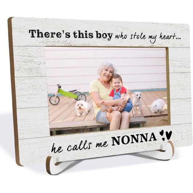 Great Grandma Gifts Picture Frame 4x6, I Just Keep Getting Better Great Grandma Gifts from Grandchild, Grandmother Photo Picture Frame Desk Tabletop Boy Calls Nonna