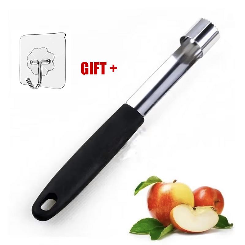 

Apple Corer Fruit Pitter Tool for Pear, Bell Pepper, Twist Core Seed Remover, Easy Kitchen Tool Gadget for Removing Pits & Seeds чорний