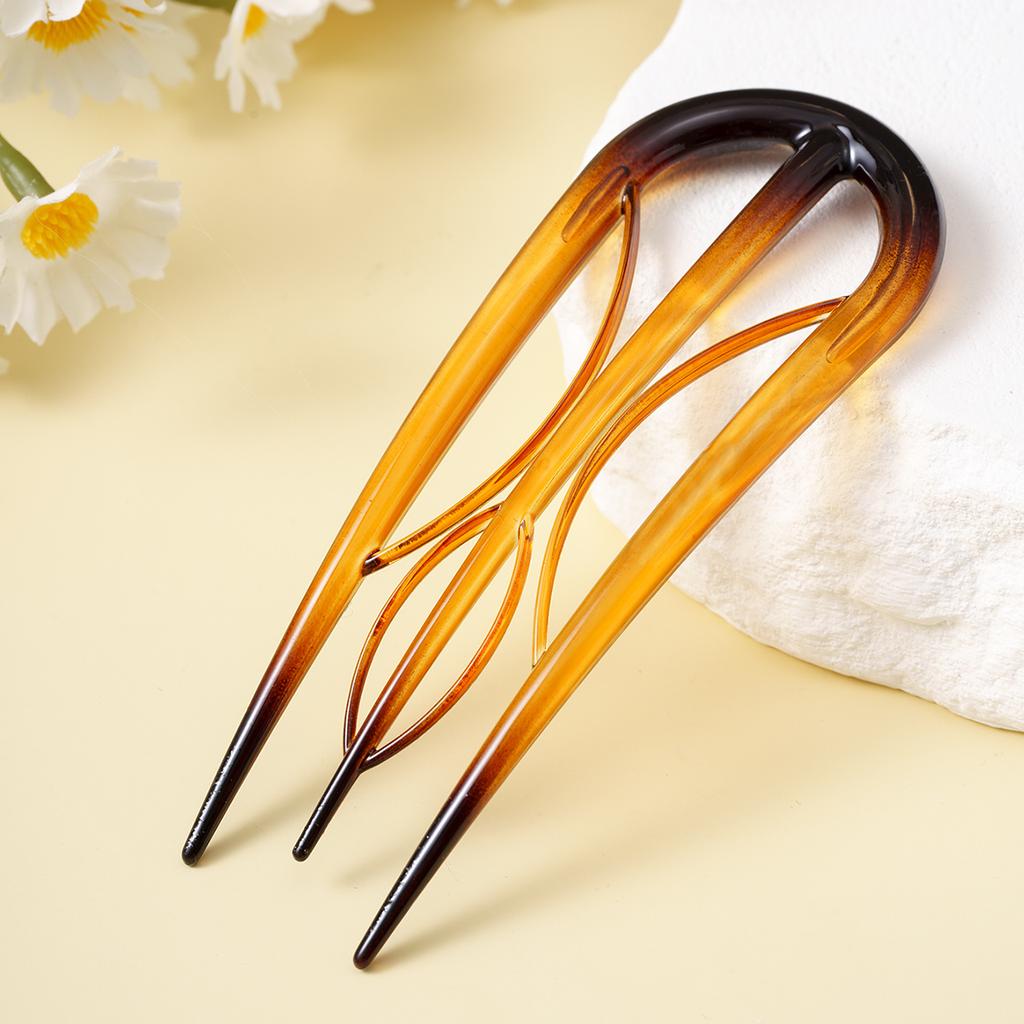 Female Geometric Hair Clip Headpiece, Practical U-shaped Hair Stick and Fork Hairstyle Tool, Fashionable Hair Accessory, Daily Styling Artifact.
