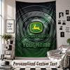 Wandbehang mit individuellem Namen & Text, John Deere Dekorationstuch für das Schlafzimmer