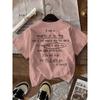 T-shirt con Stampa Grafica, Manica Corta Girocollo Top Casual per Estate e Primavera, Abbigliamento Donna