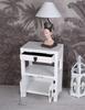 Wooden nightstand white console in asian style